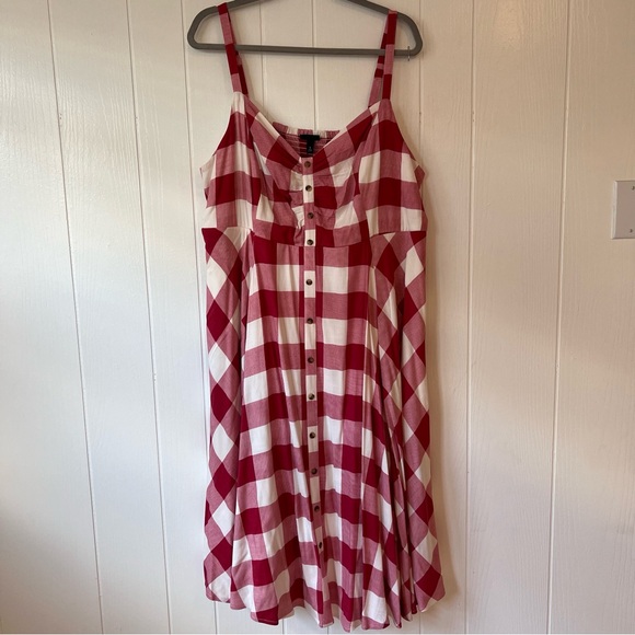 Torrid Red and White Checkered Sundress (NWOT) - Picture 5 of 16